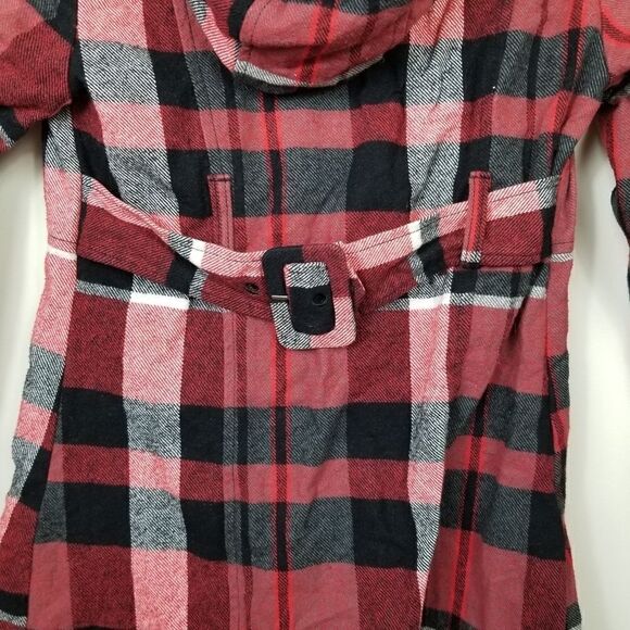Hurley Plaid Hoodie Jacket. Red&Black XS - Picture 7 of 12